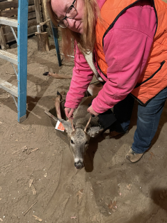 Debra Mcshane of Tawas City bagged a 2 point in Tuttle Marsh!