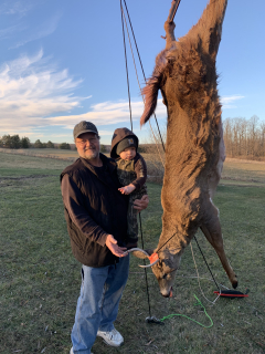 Mark Cann with of South Branch his Great Grandson and his 2 point!