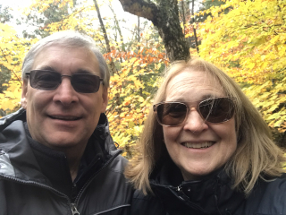Cindy & Gary Anderson of Oscoda at Tahquamenon Falls October 2022
