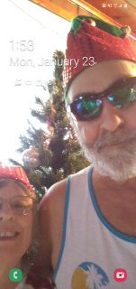 Bonnie & Darrel Dunn Of Glennie -Wearing our chriChristmas hats