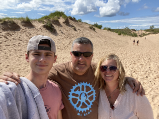 Kaden Trafelet with Mom Melissa Trafelet of Tawas City.  We had the best day at sleeping bear dunes 