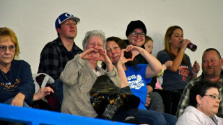 Sending love!  Melissa Leeseberg with Mom Christine McKay, Greenbush!   Cheering on our favorite varsity owl swimmer on senior night. My mom is always there, anytime, any place, supporting her family.