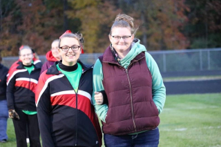 Paige Northrup-Nickell with Mom Heather Northrup, National City!  Me and my mom on my senior cheer night in 2018