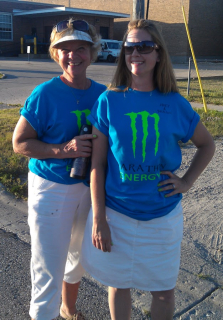 Shelly Kimsel with mom Elaine Bielby, Oscoda!   Mom and I ready to cheer on my husband Joey all night long for the Ausable Canoe Marathon. One of many marathons she's made the journey with me. Thanks mom for everything!