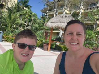 Luke Brooks with Mom Rebecca Brooks, East Tawas.   Spring break in Mexico!