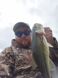 Steven Harsen of Prescott with his Bass from Ogemaw County!
