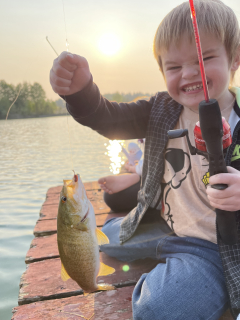 Kaleb Klukowski of Lincoln got his Bass in Harrisville!