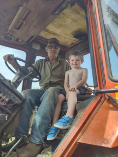 Holly Klukowski of Barton City with Dad Roy Riffenbark.