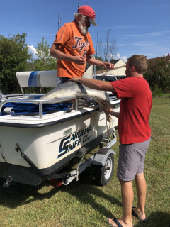 Josh Soderquist of Oscoda with Dad, Doug Soderquist!  Shark fishing in North Carolina 