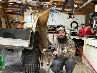 Nate Freel of Grand Blanc bagged his Doe in Marlette!