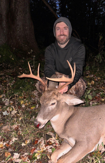 Micah Jordan from East Tawas scored a big 10 point in National City!  Gotta love the first October cold front of the year, I had been seeing this buck on camera fairly often but mostly nocturnal until that first cold front!