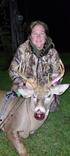 Melissa Guoan from Twinning bagged her 10 point in Arenac County.   First bow kill ever!