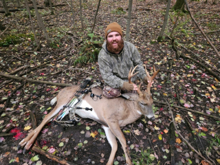 Nate Peterson from Kinde bagged his 8 point in Grindstone City!