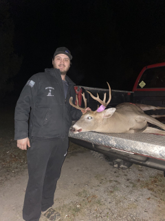 Jeremy Woughter from West Branch with a real nice 11 point shot in Arenac County!  First time out with my father-in-law seen the buck come in behide us and waited for him to come around to the front, he came in about 25 yards gave me a good shot and I let it fly, got a good hit on him and he didn’t go 20. First time out with my father-in-law seen the buck come in behide us and waited for him to come around to the front, he came in about 25 yards gave me a good shot and I let it fly, got a good hit on him and he didn’t go 20. First time out with my father-in-law seen the buck come in behide us and waited for him to come around to the front, he came in about 25 yards gave me a good shot and I let it fly, got a good hit on him and he didn’t go 20. First time out with my father-in-law seen the buck come in behide us and waited for him to come around to the front, he came in about 25 yards gave me a good shot and I let it fly, got a good hit on him and he didn’t go 20.  First time out with my father-in-law seen the buck come in behide us and waited for him to come around to the front, he came in about 25 yards gave me a good shot and I let it fly, got a good hit on him and he didn’t go 20. First time out with my father-in-law seen the buck come in behide us and waited for him to come around to the front, he came in about 25 yards gave me a good shot and I let it fly, got a good hit on him and he didn’t go 20.  