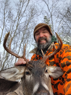 Philip Lawrence from vienna Twp. baged his 8 point!