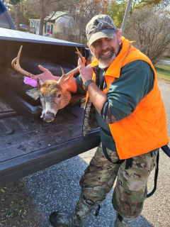 Robby Kimsel from East Tawas bagged an 7 point in Wilber!