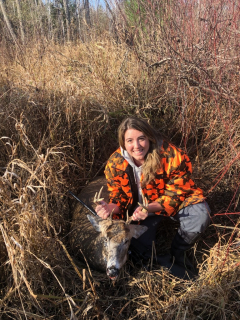 Kayla Richmond of East Tawas bagged her 8 point in Wilber!  First 8 point for me! Such an exciting morning! 