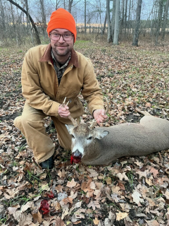 Troy Dirkse from Berkley Bagged a 6 point in the Tawas Area!   Last minutes of day light, last day I could hunt for another week. Nothing seen all day before. He moved right through, got just enough chance for a shot. Took said shot :)
