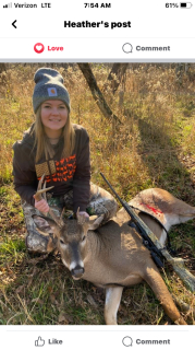 Larkin Spaw from Plainfield bagged a 7point!  Very 1st buck 