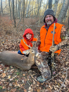 Paul Binder from Owendale bagged a 7 point in Harbor Beach!  Me and my son Liam. 