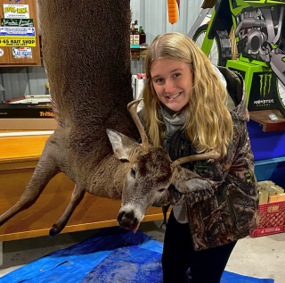 Hannah Riffel from Oscoda bagged her 4 point in Standish!