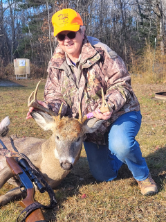 Diana DeGentenaar from Lupton bagged an 8 point in Ogemaw County