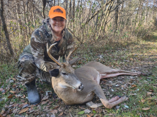 Jannifer Quarters bagged her 8 point in Tawas Township!  Opening day success!