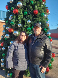 Bridgett & Mark Barr of Osoda.  Christmas on Newman Street.