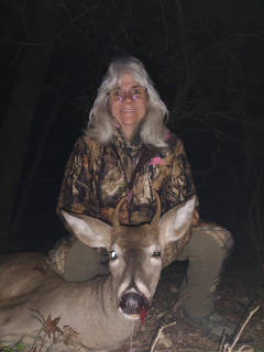 Tracy Barton from Oscoda bagged a Spike in Alcona County!