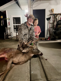 Matthew Boucher of Sebewaing bagged his 7 point!  Me and my little buddy at it again!