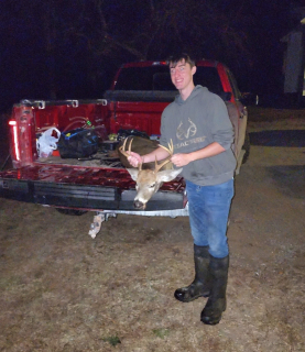 Gavin Dukaj of Whittemore bagged an 8 point in Sherman Twp.