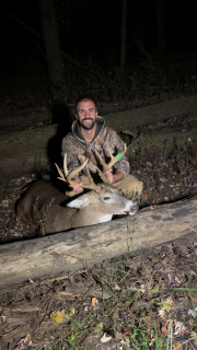 Cody Cook of Harbor Beach bagged his 11 point in Huron County!  Seen him the night before with a 10pt so went out the next night and the 10 came out but I waited and he came out with a perfect 30 yard shot