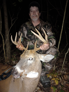 Kenneth Barton from Oscoda with his 8 point, bagged in Lenawee County!