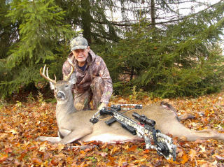 David Reed of Brighton bagged his 9 point in Curran.  : I was hunting a food plot at my cabin in Curran, he came in alone around sunset and gave me a 30 yard shot. 