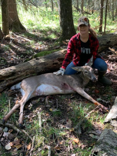 Cindy Martin from West Branch Bagged her Doe!