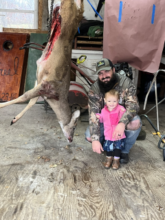 Nate Freel from Grand Blanc bagged a Doe in Tawas!  Excited to start to restock our freezer with some delicious meat. 