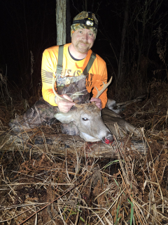 Dustin Hallett from Ira Twp. bagged his 6 pointer in Wilber Twp.