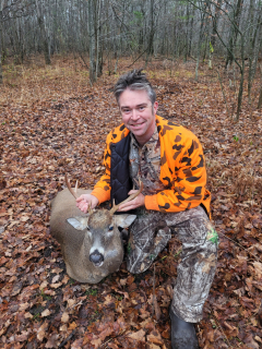 Troy Dirkse from berkley bagged his 8 point in Tawas!  : Came in like a slippered ninja on the left while I was looking at some does far to the right side of my vision. Disappeared, I despaired, but than he came back into sight about two minutes later! :) am ecstatic about my first 8 point :)