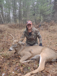 Jenn Quarters From Tawas City Bagged her 8 Point in Tawas Twp.