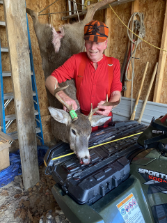 Keith Anderson from Beaverton bagged a 6 point in Reno Twp.Shot in the neck after watching him for 20 minutes.  Me with my 6 point.