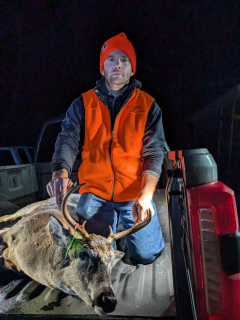 Michael Storms from Sumpter Twp. Bagged his 8 point in Maple Ridge Twp.