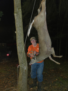 Andreas Neumann from Lincoln bagged a 7 point in Lost Lake Woods!  His First deer Ever!