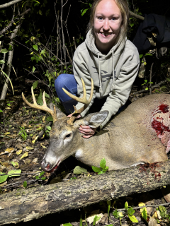 Gabby Jimkoski from Filion bagged an 8 point in Huron County!