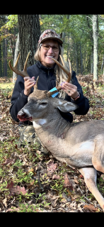 Bonnie Kaiser from National City Bagged her 8 point in Tawas!    Opening morning, 8 point at 8 am