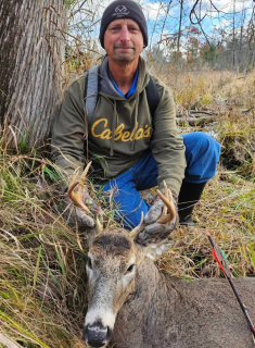 Chris Kisser from Greenbush bagged an 8 point in Greenbush!  State land 8 point