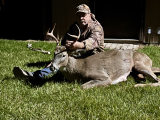 Larry Pipesh from National City with his 7 point in Sherman Township!