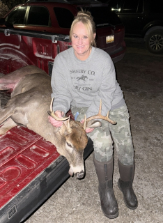 Angela Chrivia from Whittemore bagged an 8 point in Sherman Township!