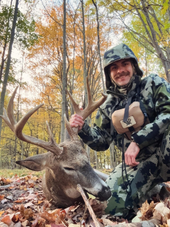 Alec Mendoza from Saginaw bagged his 9 point in Saginaw County!  54 yard shot, compound bow.