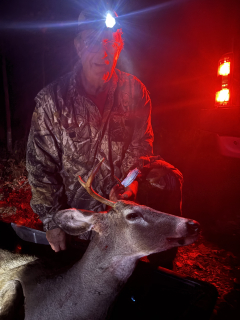 Edward White from Oscoda bagged his 4 point in Osoda!  I’m 75 been bow hunting 50 yrs on and off and this is my first deer with a crossbow