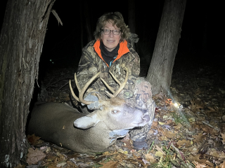 Pam Crainer from Whittemore bagged a 9 point in Burleigh Township!